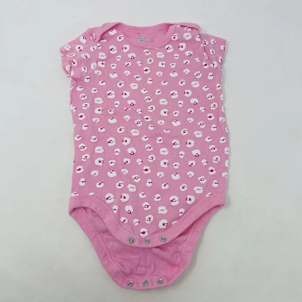 Members Mark Baby Girls 12 Months 5 Pack Animal Print/Floral Bodysuits Pink 2275